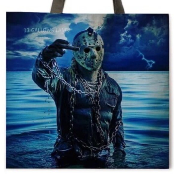 New "Jason Voorhees – Coming Out of Water" Canvas Tote Bag. Image on Both Sides - Picture 2 of 2